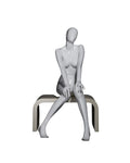 Female White Sitting Egghead Mannequin (TMK-MZ-OZIW1)