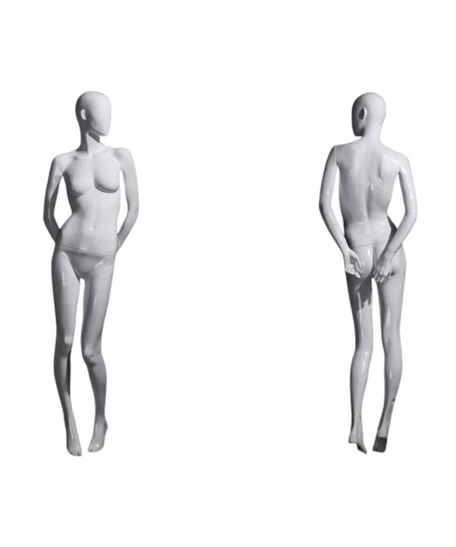 Female White Standing Egghead Mannequin (TMK-MZ-OZIW2)