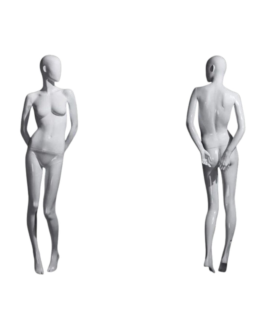 Female White Standing Egghead Mannequin (TMK-MZ-OZIW2)
