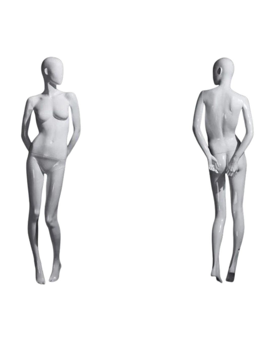 Female White Standing Egghead Mannequin (TMK-MZ-OZIW2)