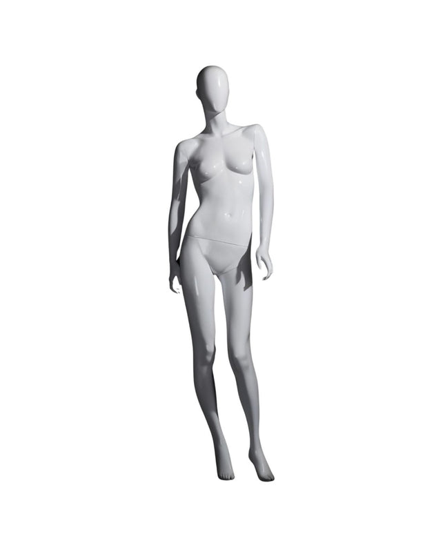 Female White Standing Egghead Mannequin (TMK-MZ-OZIW4)