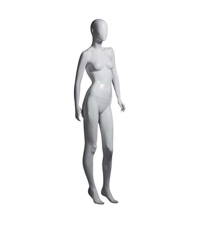Female White Standing Egghead Mannequin (TMK-MZ-OZIW4)