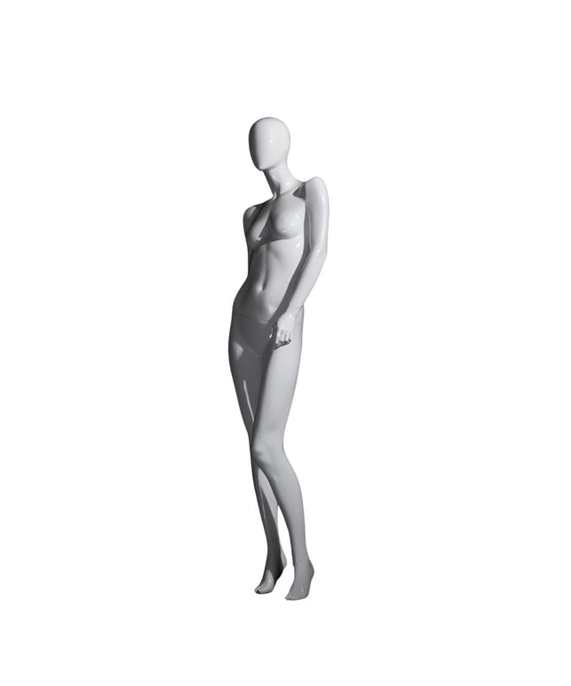 Female White Standing Egghead Mannequin (TMK-MZ-OZIW4)