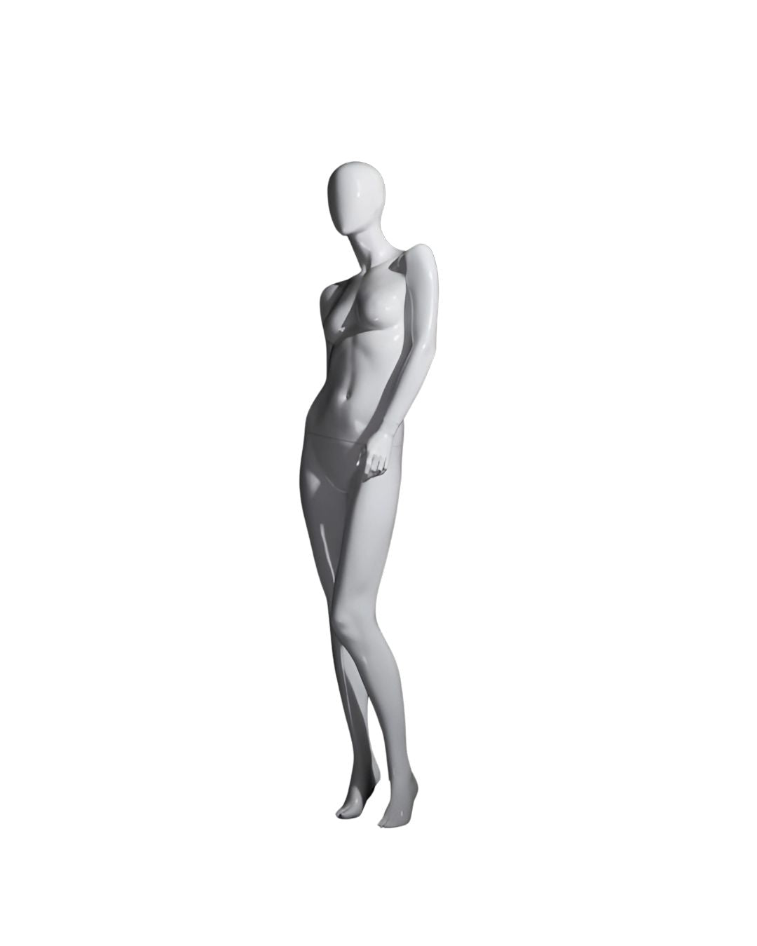 Female White Standing Egghead Mannequin (TMK-MZ-OZIW4)
