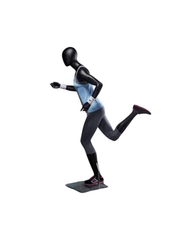 Athletic Black Female Running Mannequin (TMK-MZ-PB4BK2)