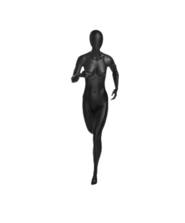 Athletic Black Female Running Mannequin (TMK-MZ-PB4BK2)