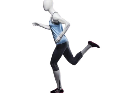 Athletic White Female Running Mannequin  (TMK-MZ-PB4W2)