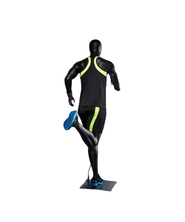Athletic Black Male Running Mannequin (TMK-MZ-PB5BK2)