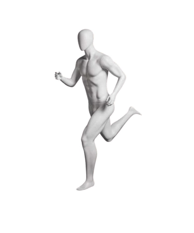 Athletic White Male Running Mannequin (TMK-MZ-PB5W2)