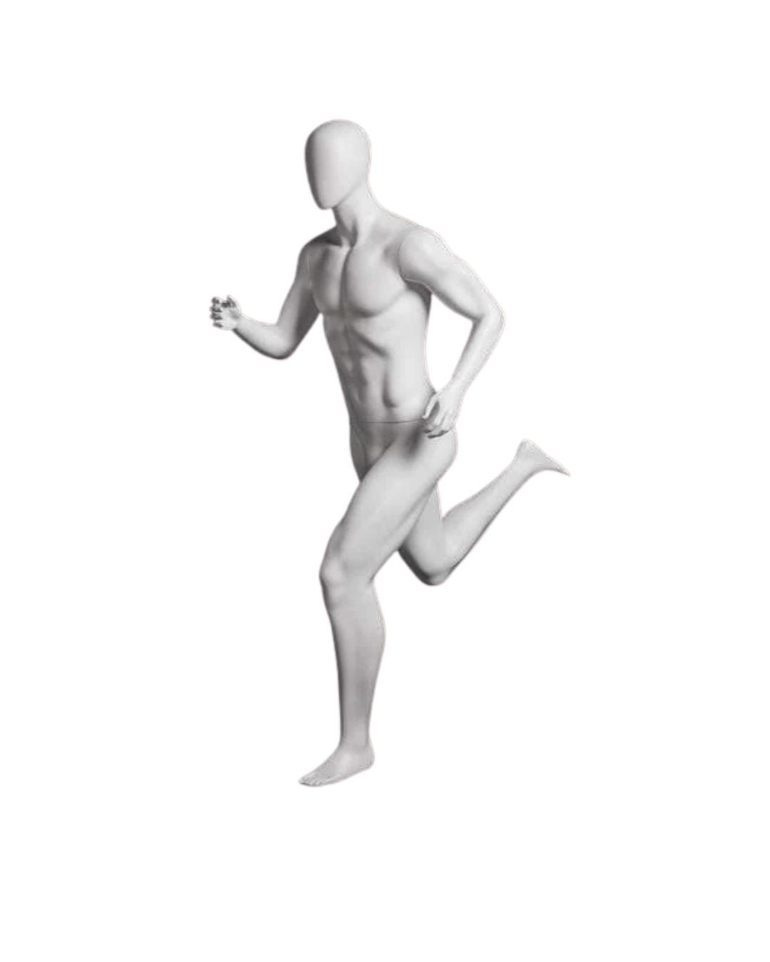 Athletic White Male Running Mannequin (TMK-MZ-PB5W2)