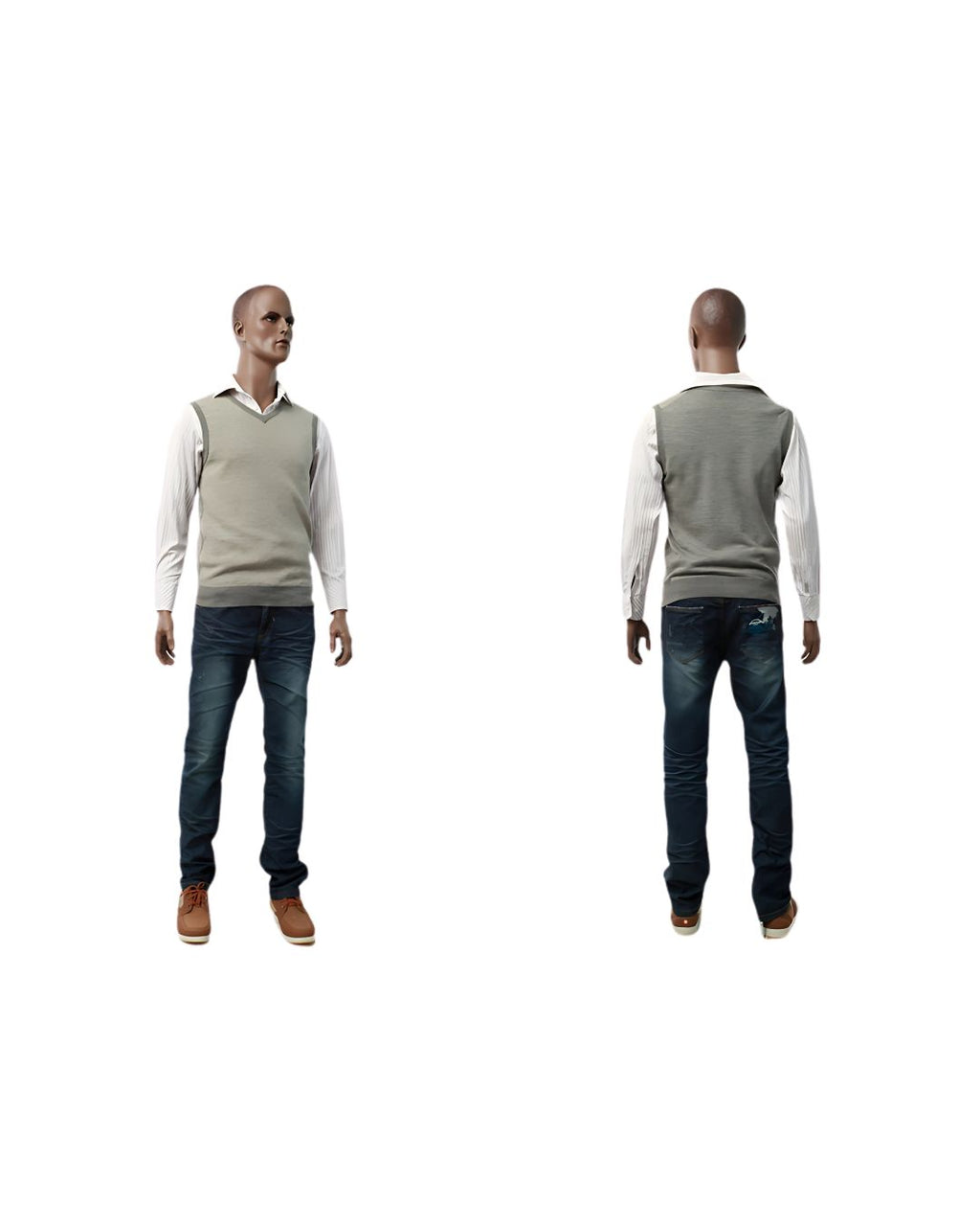 Rich Brown Finish Male Mannequin (TMK-MZ-ZEKE1)