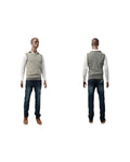 Rich Brown Finish Male Mannequin (TMK-MZ-ZEKE1)