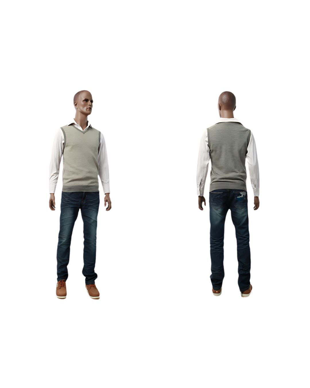 Rich Brown Finish Male Mannequin (TMK-MZ-ZEKE1)