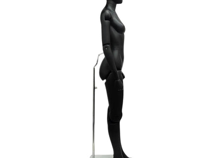 Black Abstract Movable Mannequin - Female (TMK-MZFM01-BKEG)