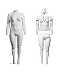 Plus Size Female Invisible Ghost Mannequin Full Body for Photography (TMK-MZGH10)