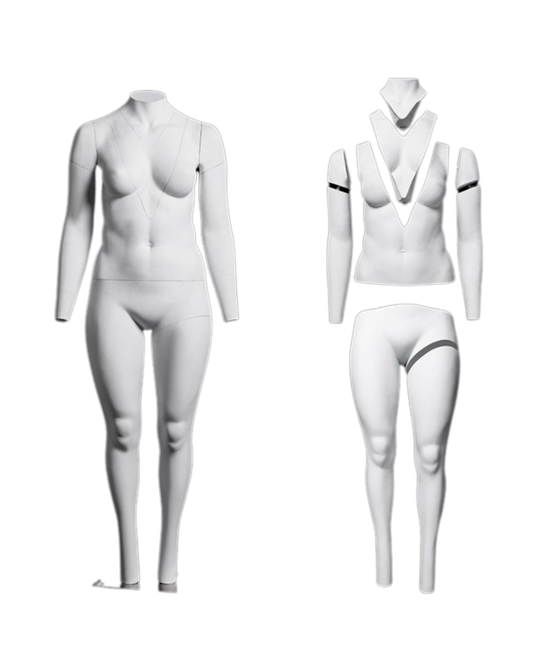 Plus Size Female Invisible Ghost Mannequin Full Body for Photography (TMK-MZGH10)