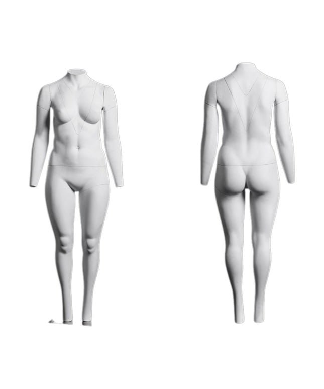 Plus Size Female Invisible Ghost Mannequin Full Body for Photography (TMK-MZGH10)