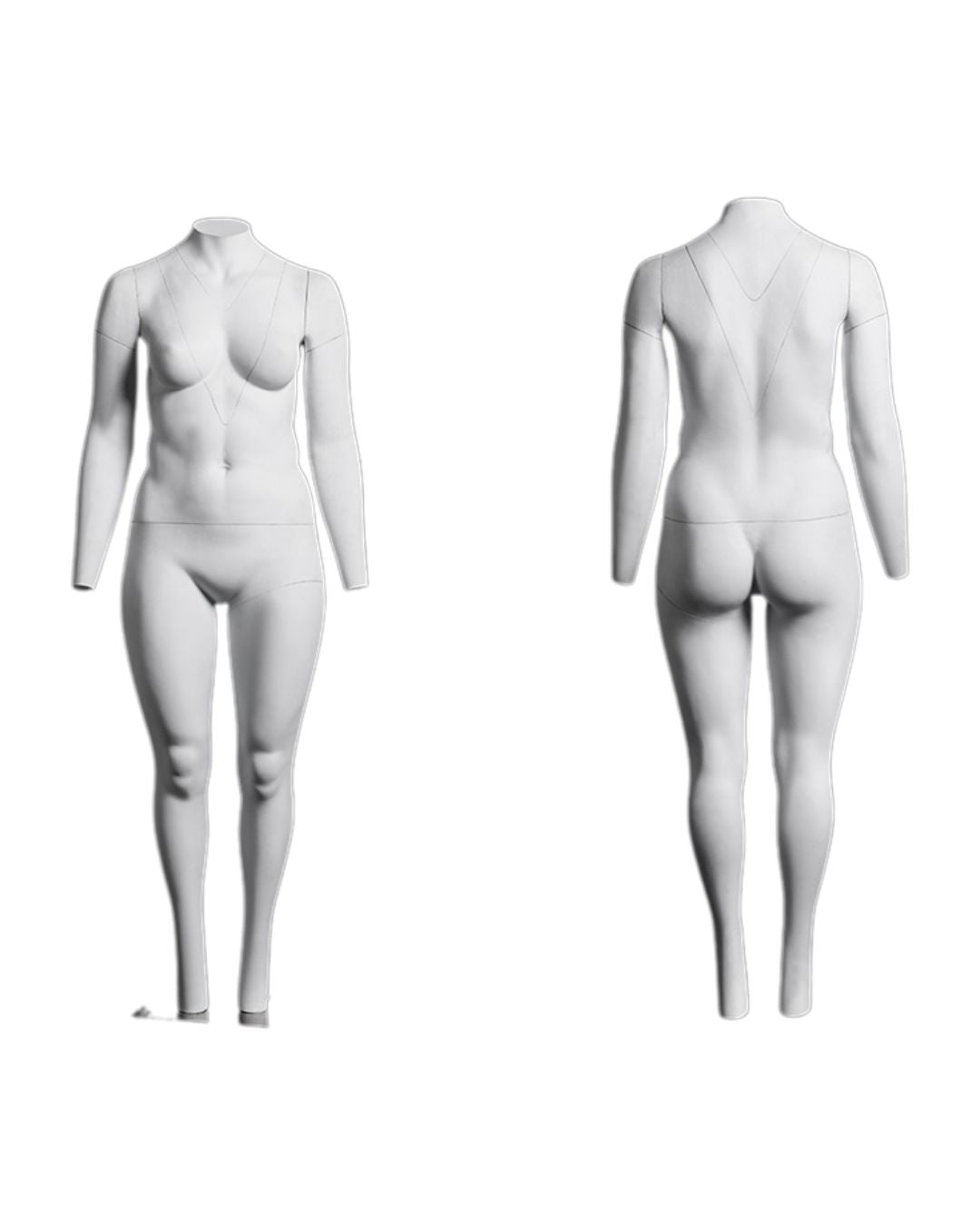 Plus Size Female Invisible Ghost Mannequin Full Body for Photography (TMK-MZGH10)