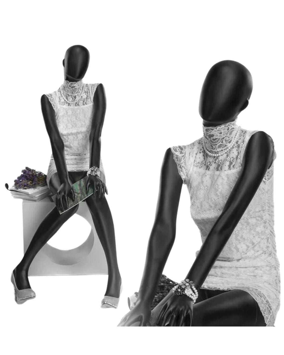 Black Abstract Female Mannequin (TMK-OZIB1)