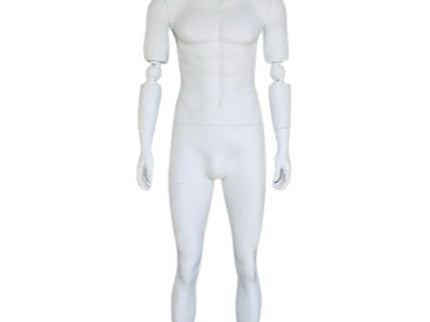 Male Egghead Mannequin with Movable Elbows TMK-SFM38E-WT