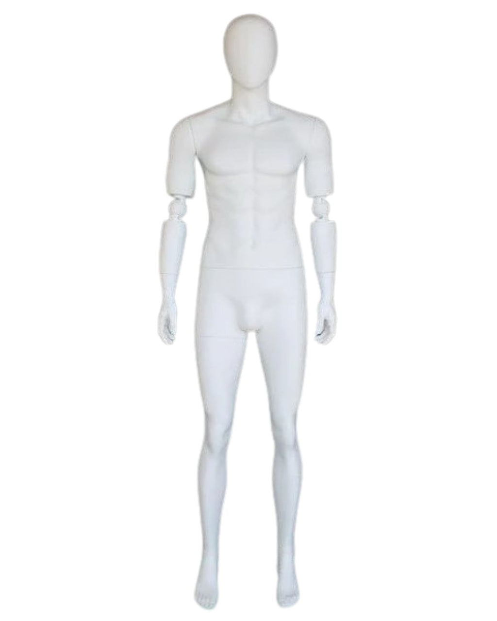 Male Egghead Mannequin with Movable Elbows TMK-SFM38E-WT