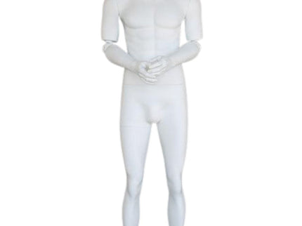 Male Egghead Mannequin with Movable Elbows TMK-SFM38E-WT