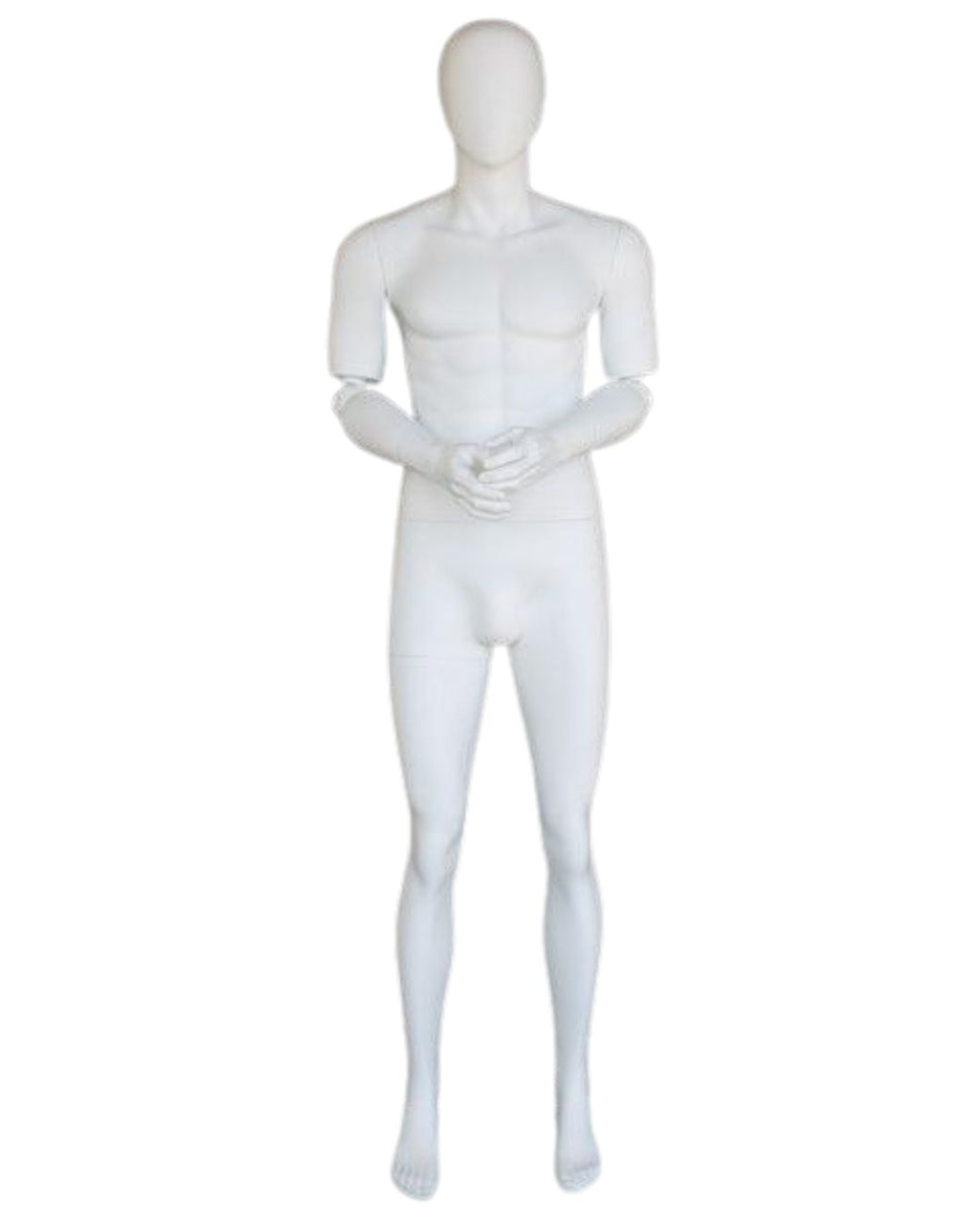 Male Egghead Mannequin with Movable Elbows TMK-SFM38E-WT