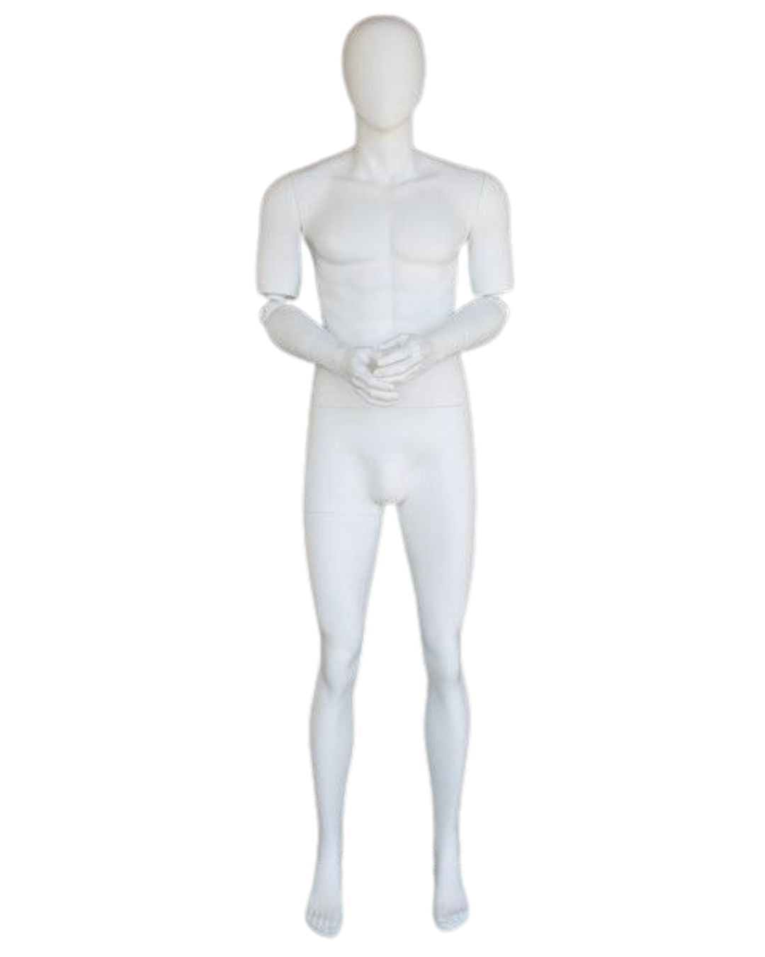 Male Egghead Mannequin with Movable Elbows TMK-SFM38E-WT