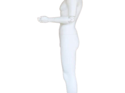 Male Egghead Mannequin with Movable Elbows TMK-SFM38E-WT