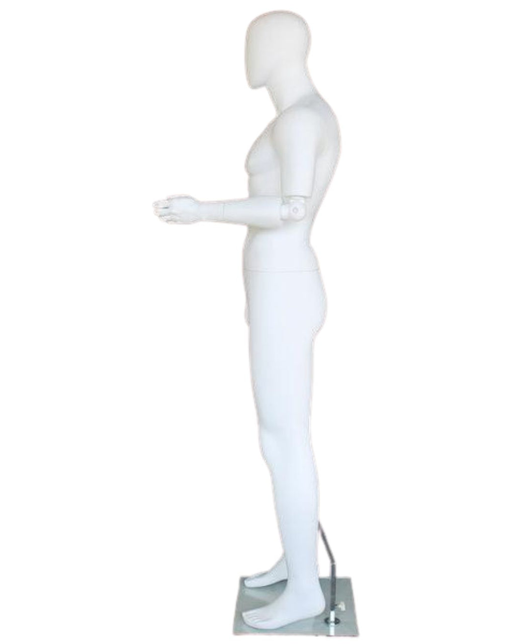Male Egghead Mannequin with Movable Elbows TMK-SFM38E-WT