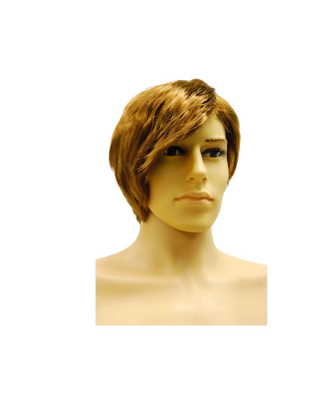 Stylish Short Tousled Light Brown Wig - Unisex Design (TMK-WG-M10-30A)