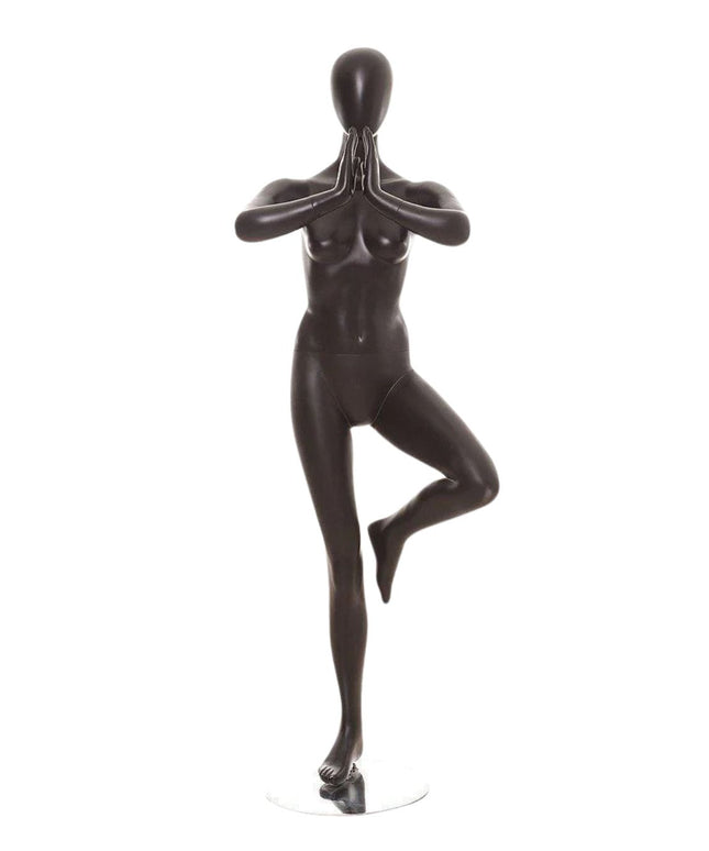Black Female Yoga Mannequin (TMK-YOGA02BK)