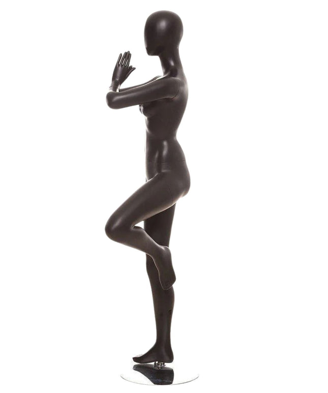 Black Female Yoga Mannequin (TMK-YOGA02BK)