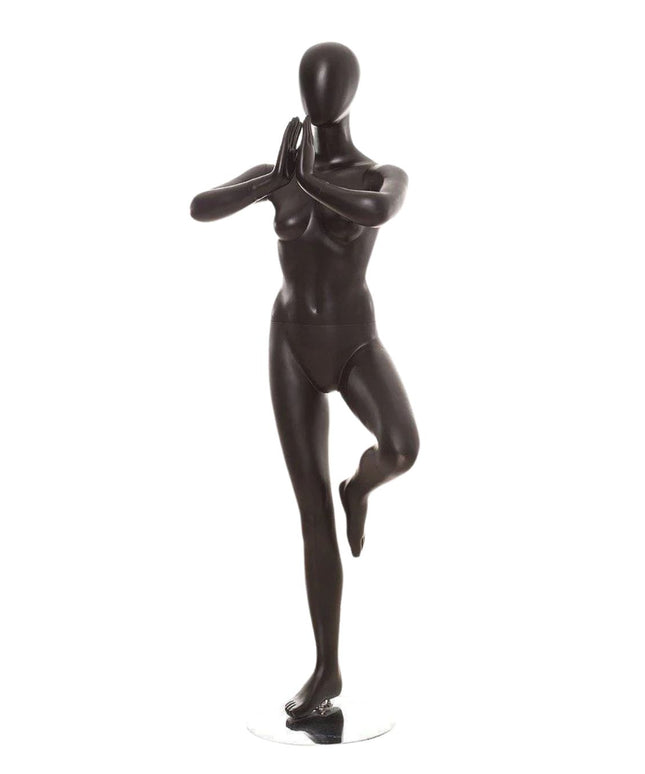 Black Female Yoga Mannequin (TMK-YOGA02BK)