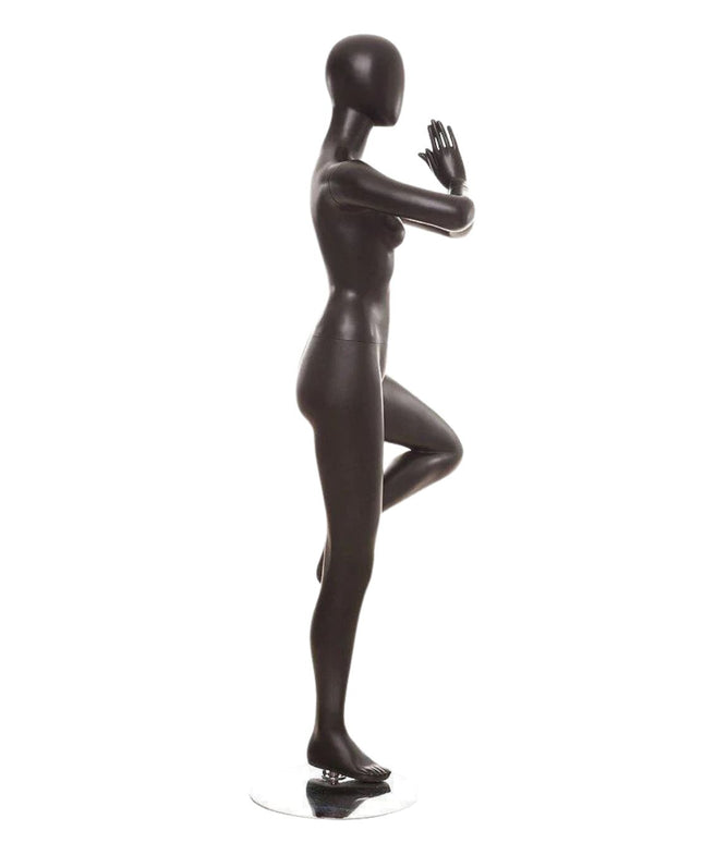 Black Female Yoga Mannequin (TMK-YOGA02BK)