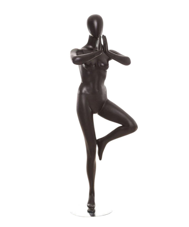 Black Female Yoga Mannequin (TMK-YOGA02BK)