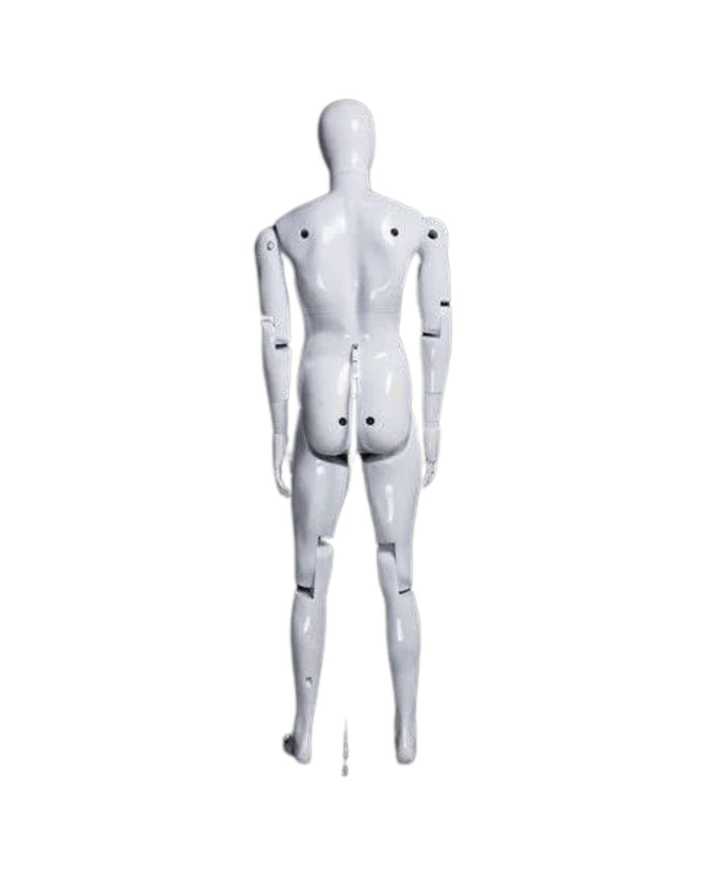Male White Abstract Posable Mannequin with Back Support (TMK- MZ-HM01WEG)
