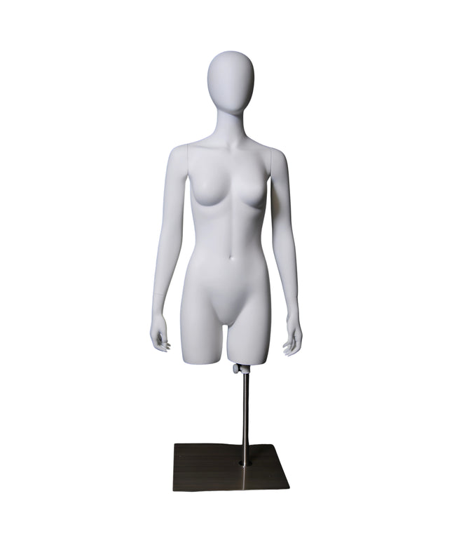 Female Egghead Mannequin Torso With Base (TMK-MD-TFWEG)