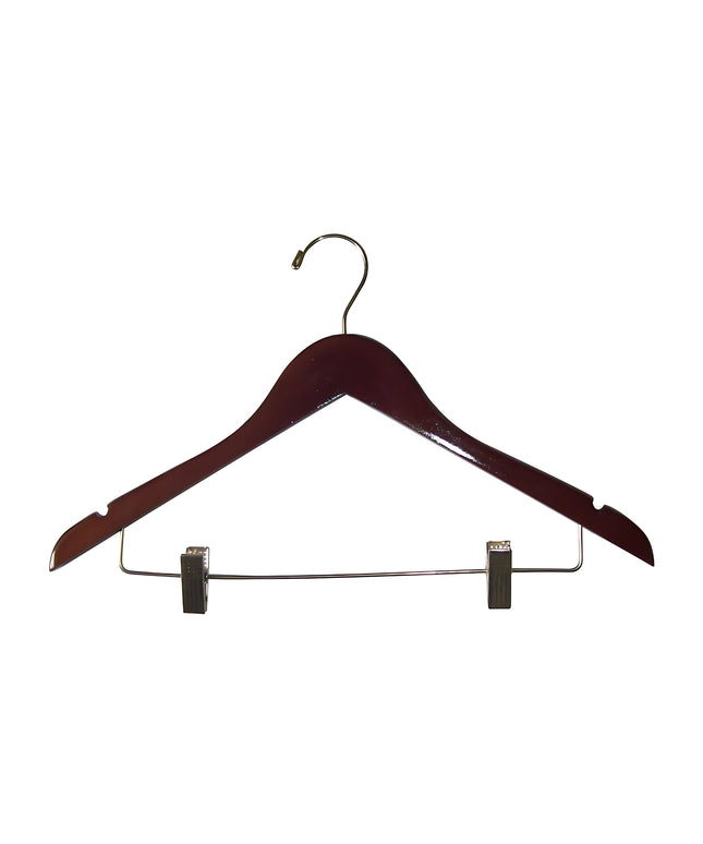 17" Wooden Suit Hanger with Clip (TMK-HA-400WA)