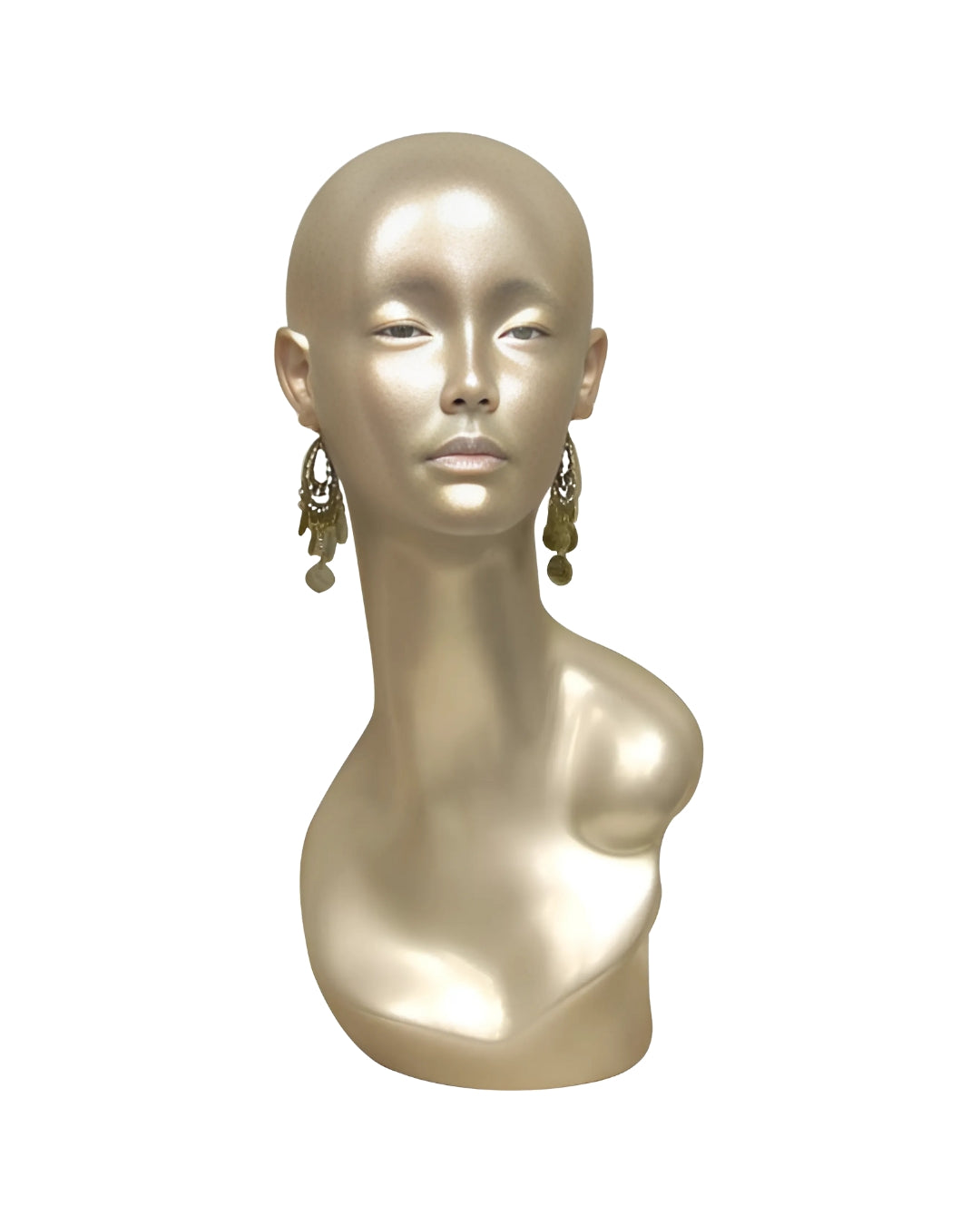Realistic Silver Female Mannequin Head (TMK-MD-TinaS)