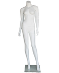 Relaxed standing headless female mannequin in matte white
