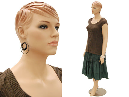 Realistic Plus-Size Female Mannequin (TMK-MZ-AVIS1)