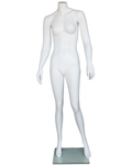 Relaxed twist pose headless female mannequin in matte white