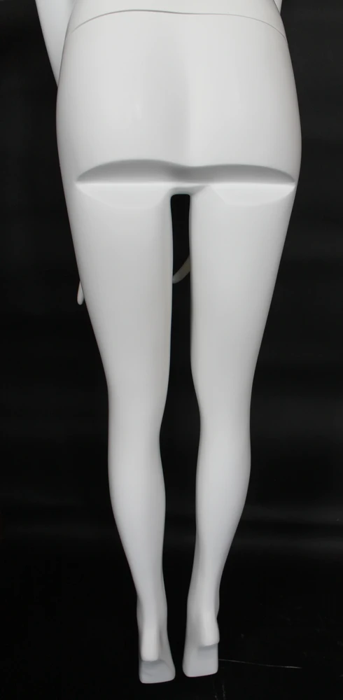 Leaning abstract female mannequin in matte white
