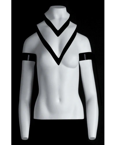 Ghost full body female mannequin with rolling metal base in matte white