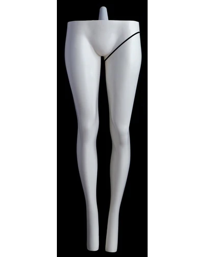 Ghost full body female mannequin with rolling metal base in matte white
