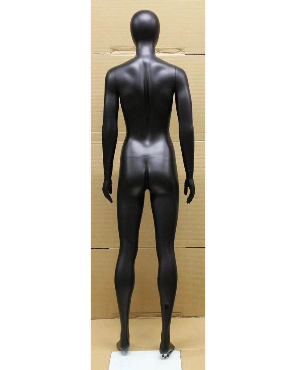 Athletic egghead female mannequin in matte black, SFW51E-MB