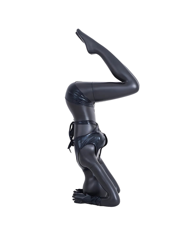 Black Female Yoga Mannequin (TMK-YOGA03BK)