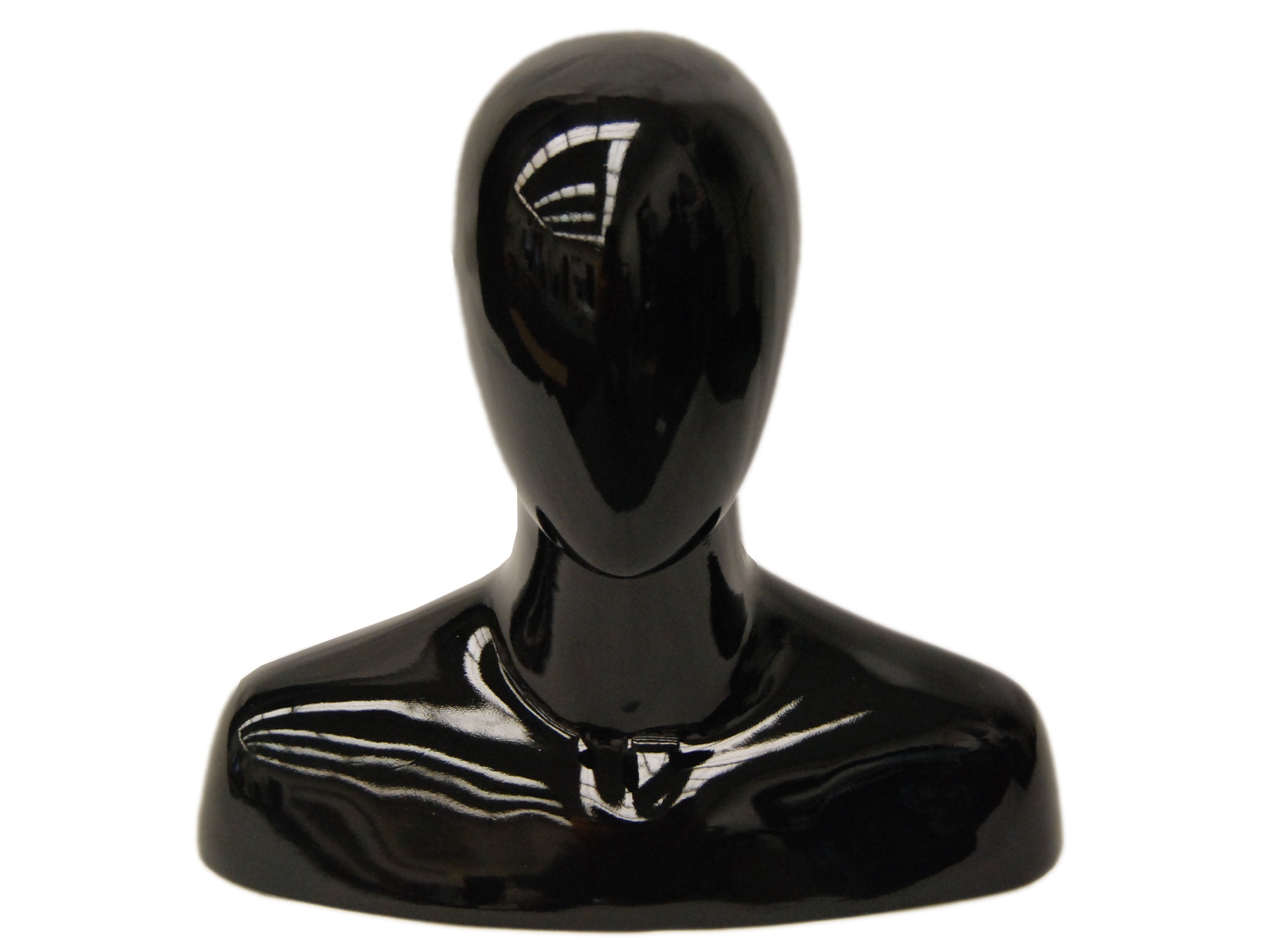 Male Black Egghead Mannequin Head (TMK-MD-MEGGB)