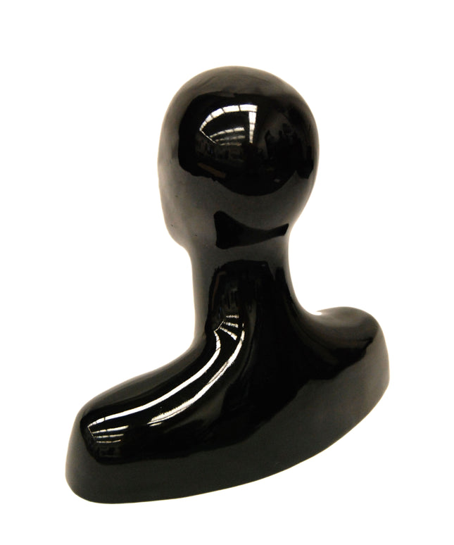 Male Black Egghead Mannequin Head (TMK-MD-MEGGB)